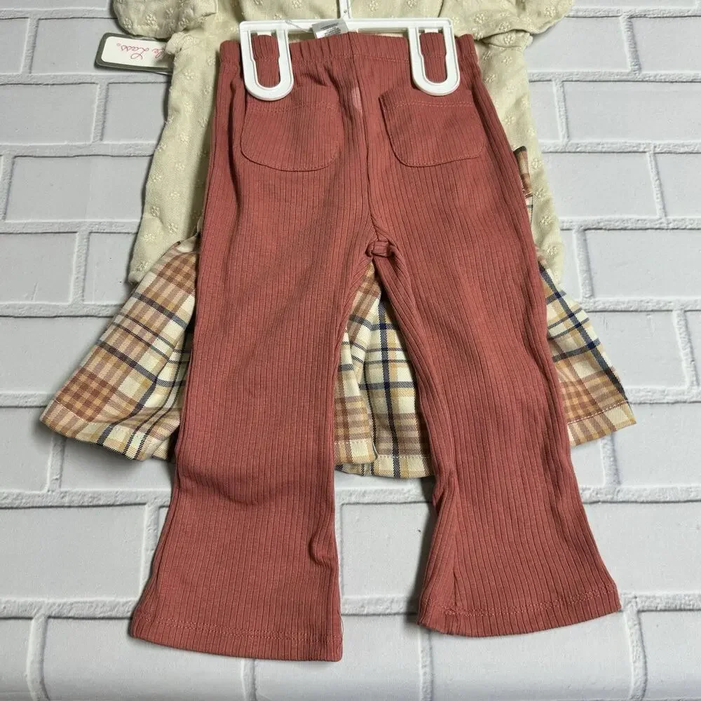 Little Lass 4-Piece Top, Skirt, Pants & Headband Set Baby Girls 18 Months